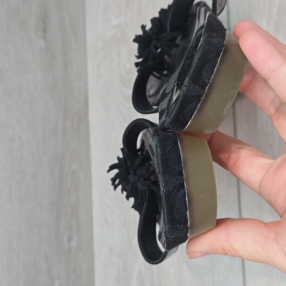 Coach Women's Suki Logo Signature Thong T Strap Slide Sandals Shoes Sz 7B - Picture 5 of 10